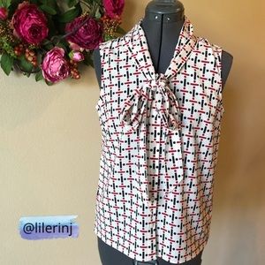 Talbots Blouse with Tie Neckline